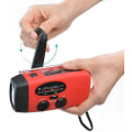 Miniatyrbild 4 av 9: 1 st Vevande Radio Solenergi Handvev Dynamo Radio med LED-ficklampa Ström 3xAAA 350mAh 3,6V Ni-MH för Campingvandring i Nödsituationer och Utomhusaktiviteter