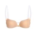 Miniatyrbild 1 av 4: 1 st Dam Osynlig BH Push Up Silikon BH med Transparent A Apricot
