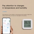 Miniatyrbild 6 av 6: Temperatur- och Luftfuktighetssensor Mini LCD-Skärm Kompatibel med Bluetooth APP Fjärrkontroll Termometer