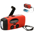 Miniatyrbild 1 av 9: 1 st Vevande Radio Solenergi Handvev Dynamo Radio med LED-ficklampa Ström 3xAAA 350mAh 3,6V Ni-MH för Campingvandring i Nödsituationer och Utomhusaktiviteter