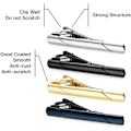 Miniatyrbild 2 av 5: Slipsklämmor för män, Svart Guld Blå Grå Silver Tie Bar Set - i lager