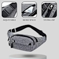 Miniatyrbild 5 av 6: Midjeväska Herr Dam Fanny Pack Semesterpengar Bältespåse light gray