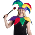 Miniatyrbild 3 av 5: Jesterdräkt - Hatt - Jester Clown Kostym - Kungens Narr