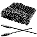 Miniatyrbild 1 av 5: 100-pack engångsögonfransborste för ögonfransförlängning, ögonbryn och smink (svarta)