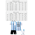 Miniatyrbild 2 av 2: VM 2022 Argentina Hemma #10 Messi-tröja matchdräkt L