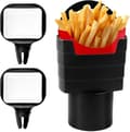 Bilfriteshållare med 2st dippklämmor Såshållare Dipfrites set i bilen Ketchupbehållare för S av fordon