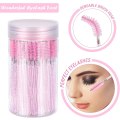 Miniatyrbild 4 av 5: Mascaraborstar med behållare, engångsögonfransar ögonbrynsspolie borste för makeup ögonfransförlängning spink100st