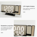 Miniatyrbild 3 av 5: LED-projektionsklocka Multifunktionell digital väckarklocka med USB-laddning Digital klocka (vit)