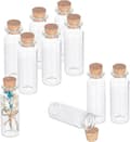 10 st Små korkade flaskor 15ml klara pärlbehållare Glasbott 22x62mm