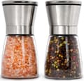 Salt- och pepparkvarnar i rostfritt stål, påfyllningsbara set - kort