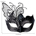 Miniatyrbild 2 av 4: Olika Fjärilsformade Rhinestone Metall Venetianska Masker för Kvinnor