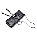 Miniatyrbild 4 av 5: Zadigvoltaire Damväska Läder Messenger Bag Dam Axelväska Med Rhinestone Dragkedja Black