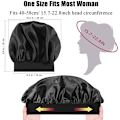 Miniatyrbild 3 av 6: 2 stycken Sovmössa - Satin bonnet - Sleep Cap (Red + Black)