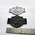 Miniatyrbillede 4 af 4: 2x OEM Harley Davidson Brændstoftank Krom Emblem - 3d Logo Erstatningsmærker