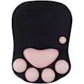 Miniatyrbilde 1 av 5: Musematte med kattepote og håndleddstøtte, bærbar ergonomisk sklisikker spillmusematte for å lindre håndleddsmerter (10,7 x 7,7 x 1,1 tommer) (Svart Sakura)