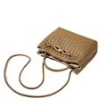 Miniatyrbild 5 av 5: Handgjorda vävda handväskor Dam metallrep Spänne Design Enkel axelväska Stor kapacitet Crossbody-väska Handväska för flickor Khaki