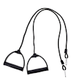 Miniatyrbillede 2 af 3: 1 par Stepper modstandsbånd Fitness udstyr tilbehør Træningsreb {DB} Sort Black 80X12X3cm