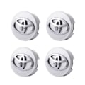 Miniatyrbild 4 av 6: 4-Pack - Toyota Centrumkåpor / Hjulnav Emblem - B Silver 62mm - Silver (matt)