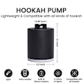 Miniatyrbillede 3 af 6: Elektrisk vandpibepumpe kit med 1300 mAh genopladeligt batteri LED-lys