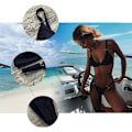 Miniatyrbild 3 av 5: Svart M Baddräkt Sexig Push Up Vadderad Bandage Brazilian Bikini Tri