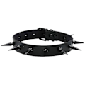 Miniatyrbillede 1 af 3: Gothic Punk Halskæde Nittede Krave Choker Black