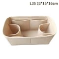 Miniatyrbilde 1 av 5: Veske Organizer Filtduk Innsats 25 30 35 Makeup Håndveske Khaki StyleA L