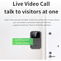 Miniatyrbild 5 av 5: Smart Wi-Fi videodörrklocka med ringklocka, trådlös fjärrkontroll, säkerhetsdörrring, kamera, dörrklocka övervakning