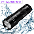 Pikkukuva 5 / 6: UV-taskulamppu 12 LEDillä 395 nm Musta