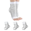 Miniatyrbilde 1 av 5: 3 par nevropati sokker, beroligende sokker for nevropatismerter, senebetennelse kompresjonssokker, plantar fasciitt, nevropati - Hvit - L XL L XL White -