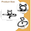Miniatyrbild 3 av 6: 4 st Stickade Virka Loop Ring Metall Öppen Garn Guide Justerbar Flätad Snabbare Stickning Tummar Hållare Tillbehör (Flerfärgad)