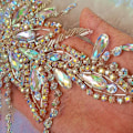 Miniatyrbild 4 av 5: Exquisite Uniquely Pure Handmade AB Colour Bright Crystal Patches Sew-on Rh