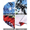 Pikkukuva 4 / 6: Miesten Havaiji-paita ja shortsit -setti Regular Fit lyhythihainen rento funky ranta flamingo paita setti L L Blue Beach