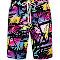 Pikkukuva 3 / 4: Miesten Havaiji-paita ja shortsit setti Regular Fit lyhythihainen rento funky ranta flamingo paita setti XL XL Colorful Black
