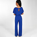 Miniatyrbilde 3 av 4: Dame Jumpsuit Casual Vida Ben Dame Kveld Fest Lang Playsuit Blå Blue 3XL