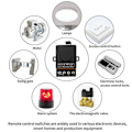 Miniatyrbilde 5 av 5: AC 220V 30A 1CH 433MHz Trådløs Fjernkontrollbryter RF Relémottaker + Av/på Sender for Elektrisk Apparatlampe