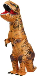Oppustelig T-Rex Dinosaur Kostume Halloween Kostume Karnevalskostume til Voksne (Brun) Brown