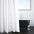 Miniatyrbilde 2 av 4: Dusjforheng i ensfarget stoff - Hvit 180 X 220 Cm - Ekstra lang