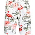 Pikkukuva 3 / 5: Miesten Havaiji-paita ja shortsit setti Regular Fit lyhythihainen rento funky ranta flamingo paita setti S S White Flamingo