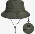 Vikbar bred brättad Bucket Hat Solhatta gräs färg græs farve
