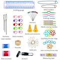 Miniatyrbilde 2 av 8: Mega kit med heklenåler, markører, målebånd - Knitting Kit Multicolor multifärg