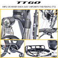 Miniatyrbild 7 av 8: TTGO XK-ZZ-28ST Elcykel, Bafang Mittmotor 250W, 36V 20Ah, Vit vit New Version