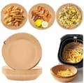100-pack 16 cm Air Fryer-papper Engångspapper Pergamentformar