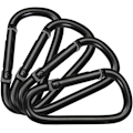 Miniatyrbillede 1 af 6: 4 stk. Heavy Duty Spring Snap Hook Lille Bjergbestigning Spænde D-ringe Klips Hæklet Klatring Karabiner Nøglering Klips Aluminium Legering Klatring (66x35mm)