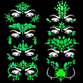 Miniatyrbild 1 av 5: 8 set Självlysande Ansiktsstenar Rave Blacklight Kroppsdekaler Självlysande Ansiktsjuveler Fluorescerande Ansiktstatuering Kristaller Strass Dekal Bo