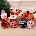Miniatyrbild 2 av 5: 4 Julklappsaskar för Barn, Stickade Ylle Äppelpåsar, Julafton Godispåsar, Presentpåsar