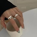 Miniatyrbillede 3 af 5: Wabjtam Åben Tå Ringe Sæt Til Kvinder Simple Tynd Bånd Ring Justerbar-2pack