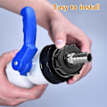 Miniatyrbillede 2 af 4: 2 stk. Ibc Tank Adapter 3/4 Tommer Ibc Haveslange Ibc Tank Adapter S60x6 Plast Tankdæksel Adapter til Ibc Cube 1000 Liter
