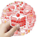 Miniatyrbillede 2 af 5: 60 stk./sæt Cartoon Stickers Diverse Dessert Graffiti Stickers Kuffer Bærbar Vand Bot