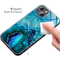 Miniatyrbild 4 av 4: iPhone 13 Skal, Glasbaksida Design Anti-Repor, TPU Stötskyddande Kant Anti-Fall Skydd, Skärm Kamera Lätt Konvex Ramskydd