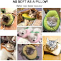 Miniatyrbild 4 av 5: Justerbar Kattkrage Mjuk, Kattåterhämtningskrage, Söt Avocado E-Krage för Katter Efter Operation, Kattkrage för att Stoppa Slickande för Katt/Kattunge/Små